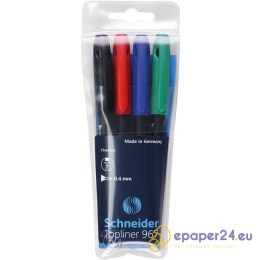 Cienkopisy Schneider Topliner 967 0.4mm 4 kolory