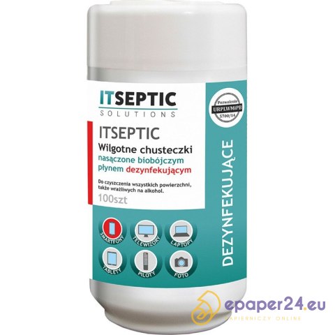 Chusteczki Itseptic (do czyszczenia i dezynfekcji powierzchni) (100) Chusteczki Itseptic (do czyszczenia i dezynfekcji powierzchni) (100)
