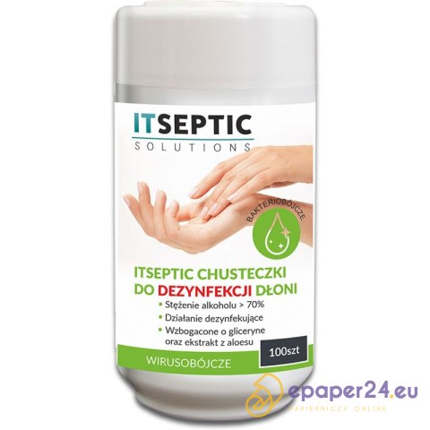 Chusteczki do dezynfekcji rąk Itseptic tuba (100) Chusteczki do dezynfekcji rąk Itseptic tuba (100)
