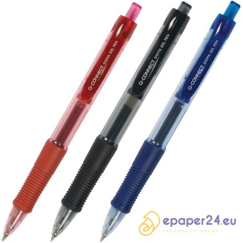 Długopis żelowy Q-Connect Sigma Gel 0.5mm czarny Długopis żelowy Q-Connect Sigma Gel 0.5mm czarny
