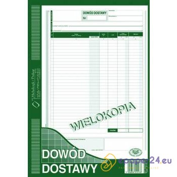 Dowód dostawy A4 Dowód dostawy A4