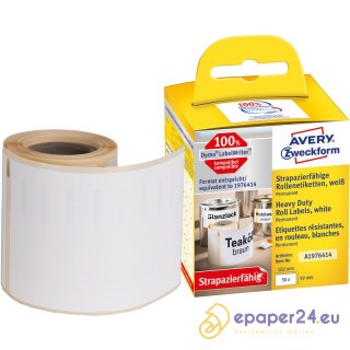 Etykiety na rolce Avery Zweckform 59x102mm Heavy Duty białe (50)