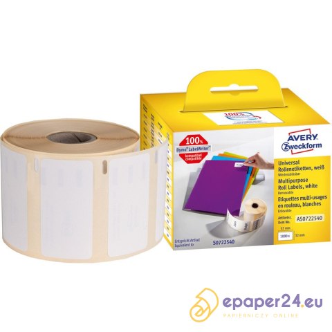Etykiety na rolce Avery Zweckform 57x32mm białe (1000) Etykiety na rolce Avery Zweckform 57x32mm białe (1000)