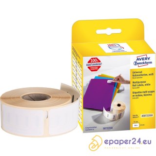 Etykiety na rolce Avery Zweckform 19x51mm białe (500)