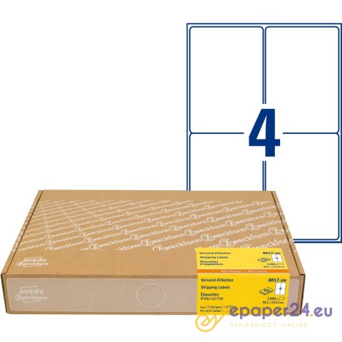 ETYKIETY AVERY A4 99.1x139mm BIAŁE (4x300) ETYKIETY AVERY A4 99.1x139mm BIAŁE (4x300)
