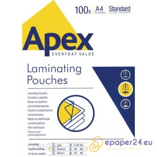 FOLIA LAMINACYJNA APEX A4/100µm BŁYSK (100)