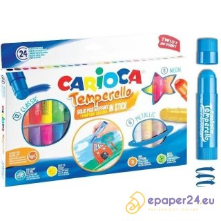 Farby w sztyfcie Carioca Tamparello 24 kolory