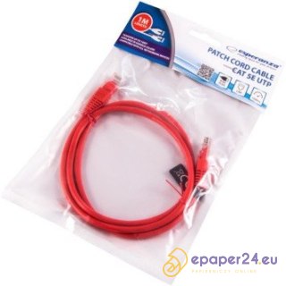 KABEL UTP ESPERANZA 5E/1m PATCH CORD NIEBIESKI