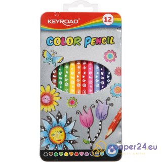 Kredki ołówkowe Keyroad Color Pencil 12 kolorów