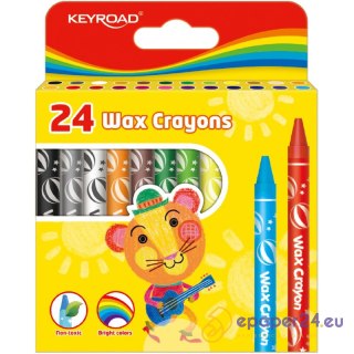 Kredki świecowe Keyroad Wax Crayons 24 kolory