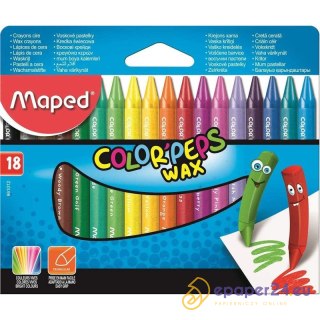 KREDKI ŚWIECOWE MAPED COLOR'PEPS WAX 18 KOLORÓW