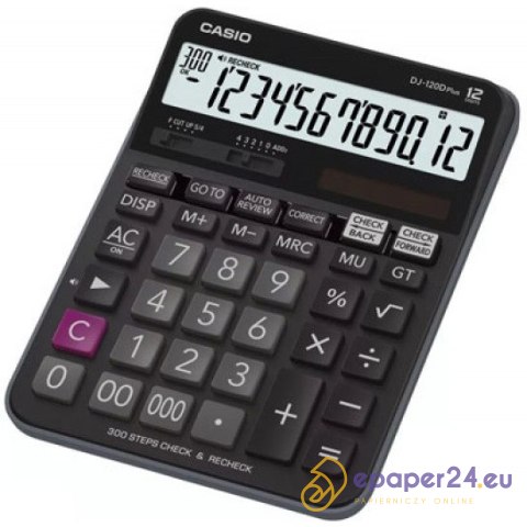 Kalkulator Casio DJ-120D Plus czarny Kalkulator Casio DJ-120D Plus czarny