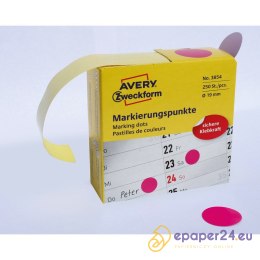 KÓŁKA AVERY śr.19mm TRWAŁE RÓŻOWE (250)