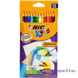 Kredki ołówkowe Bic Aquacouleur 12 kolorów
