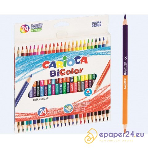 Kredki ołówkowe Carioca BiColor 48 kolorów Kredki ołówkowe Carioca BiColor 48 kolorów