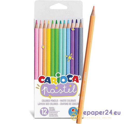 Kredki ołówkowe Carioca Pastel 12 kolorów Kredki ołówkowe Carioca Pastel 12 kolorów