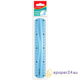Linijka plastikowa Keyroad 20cm elastyczna mix kolorów
