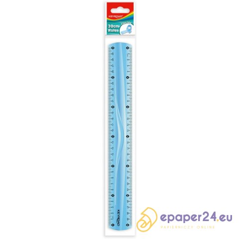 Linijka plastikowa Keyroad 30cm elastyczna niebieska Linijka plastikowa Keyroad 30cm elastyczna niebieska