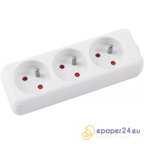 Listwa zasilająca Office Products 1.5m/3g biała Listwa zasilająca Office Products 1.5m/3g biała