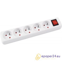 Listwa zasilająca Office Products 1.5m/5g biała