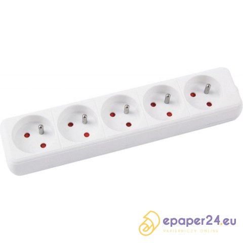Listwa zasilająca Office Products 3m/5g biała Listwa zasilająca Office Products 3m/5g biała
