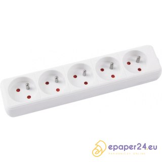 Listwa zasilająca Office Products 5m/5g biała