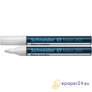 Marker kredowy Schneider Maxx 265 Deco biały Marker kredowy Schneider Maxx 265 Deco biały