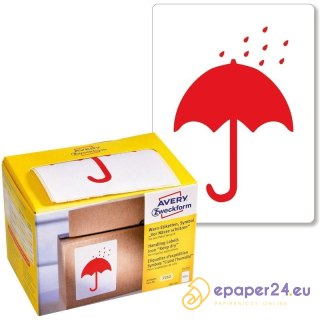 ETYKIETY OSTRZEGAWCZE AVERY 74x100mm "Chroń przed wilgocią" (200)
