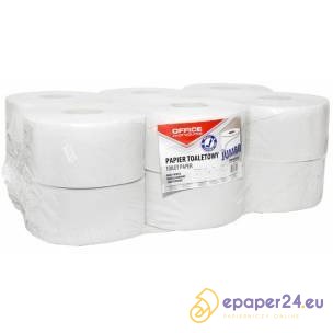 Papier toaletowy Office Products Jumbo 120m 1w makulatura biały (12)