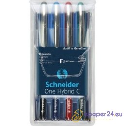 Pióra kulkowe Schneider One Hybrid C 0.3mm 4 kolory