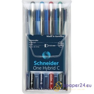 Pióra kulkowe Schneider One Hybrid C 0.3mm 4 kolory Pióra kulkowe Schneider One Hybrid C 0.3mm 4 kolory