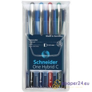 Pióra kulkowe Schneider One Hybrid C 0.5mm 4 kolory Pióra kulkowe Schneider One Hybrid C 0.5mm 4 kolory
