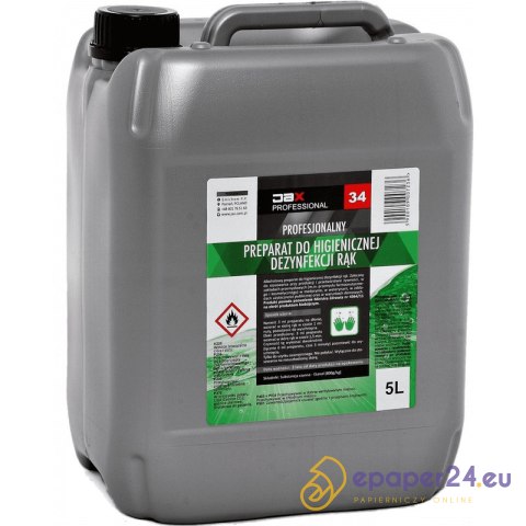 Preparat do dezynfekcji rąk Jax 5L Preparat do dezynfekcji rąk Jax 5L