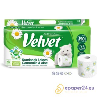 Papier toaletowy Velvet Rumianek i aloes 8 rolek