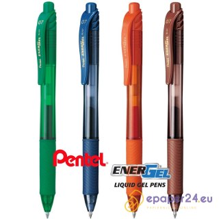 Pióro kulkowe Pentel EnerGel BL107 pomarańczowe