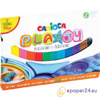 Plastelina Carioca Plasty 150g 12 kolorów