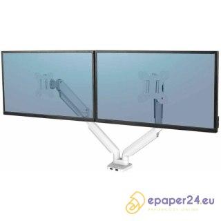 Ramię na 2 monitory Fellowes Platinum poziome białe