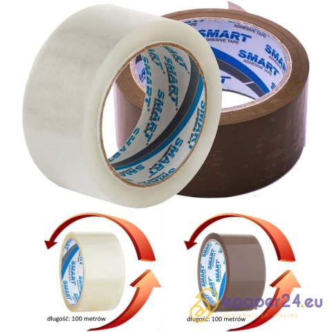 TAŚMA PAKOWA SMART 48mm/100m AKRYL BRĄZOWA TAŚMA PAKOWA SMART 48mm/100m AKRYL BRĄZOWA