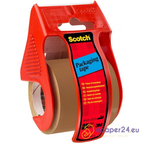 Taśma pakowa na podajniku Scotch 48mm/20.3m brązowa Taśma pakowa na podajniku Scotch 48mm/20.3m brązowa