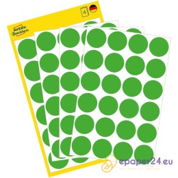 KÓŁKA AVERY śr.18mm USUWALNE ZIELONE (4x24)