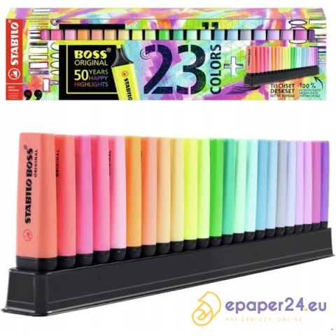 Zakreślacze Stabilo Boss Original 23 kolory Zakreślacze Stabilo Boss Original 23 kolory