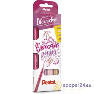 Zestaw do liternictwa Pentel Brush Sign Pen "Owocowe popisy"