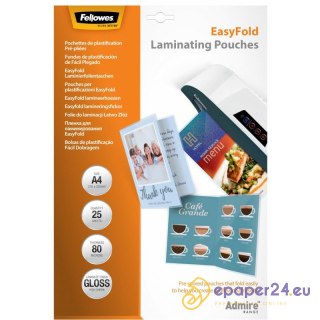 FOLIA LAMINACYJNA FELLOWES A3/80µm SKŁADANA (25)