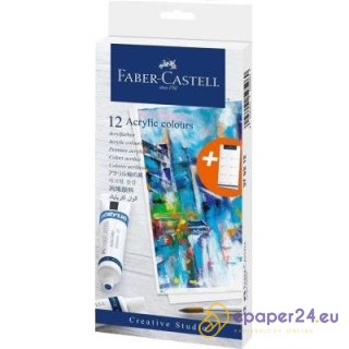 Farby akrylowe Faber-Castell Creative Studio 12 kolorów
