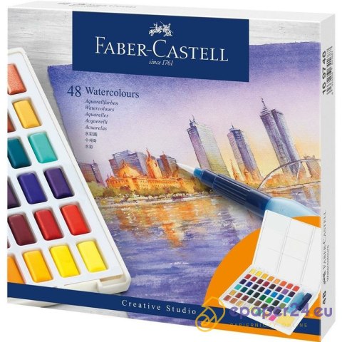 Farby akwarelowe Faber-Castell 48 kolorów Farby akwarelowe Faber-Castell 48 kolorów