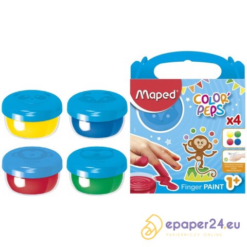 Farby do malowania palcami Maped Color'Peps Early Age 4 kolory Farby do malowania palcami Maped Color'Peps Early Age 4 kolory