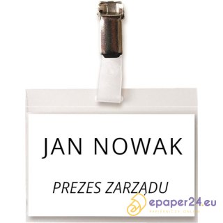 Identyfikatory 3L 74x104mm (+wkładki) z klipsem (50)