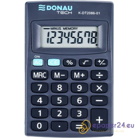 Kalkulator Donau Tech K-DT2086-01 czarny Kalkulator Donau Tech K-DT2086-01 czarny