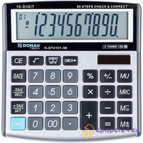 Kalkulator Donau Tech K-DT4101-38 srebrny Kalkulator Donau Tech K-DT4101-38 srebrny