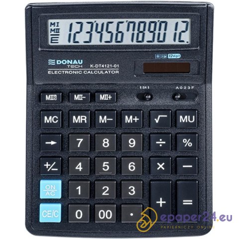 Kalkulator Donau Tech K-DT4121-01 czarny Kalkulator Donau Tech K-DT4121-01 czarny